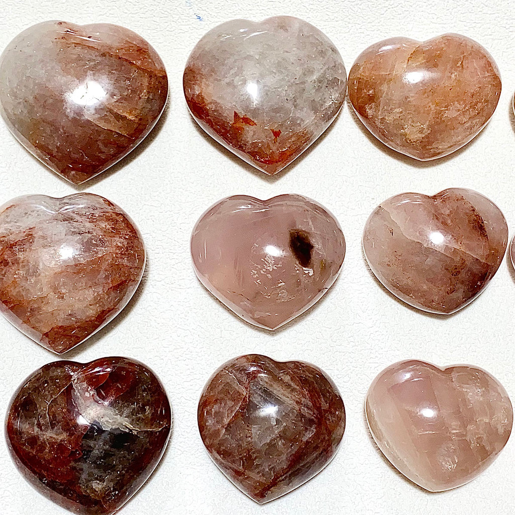 Crystal Fire Quartz Heart