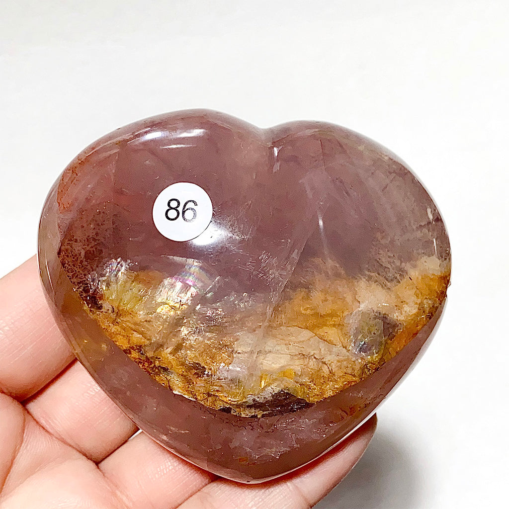 Crystal Fire Quartz Heart