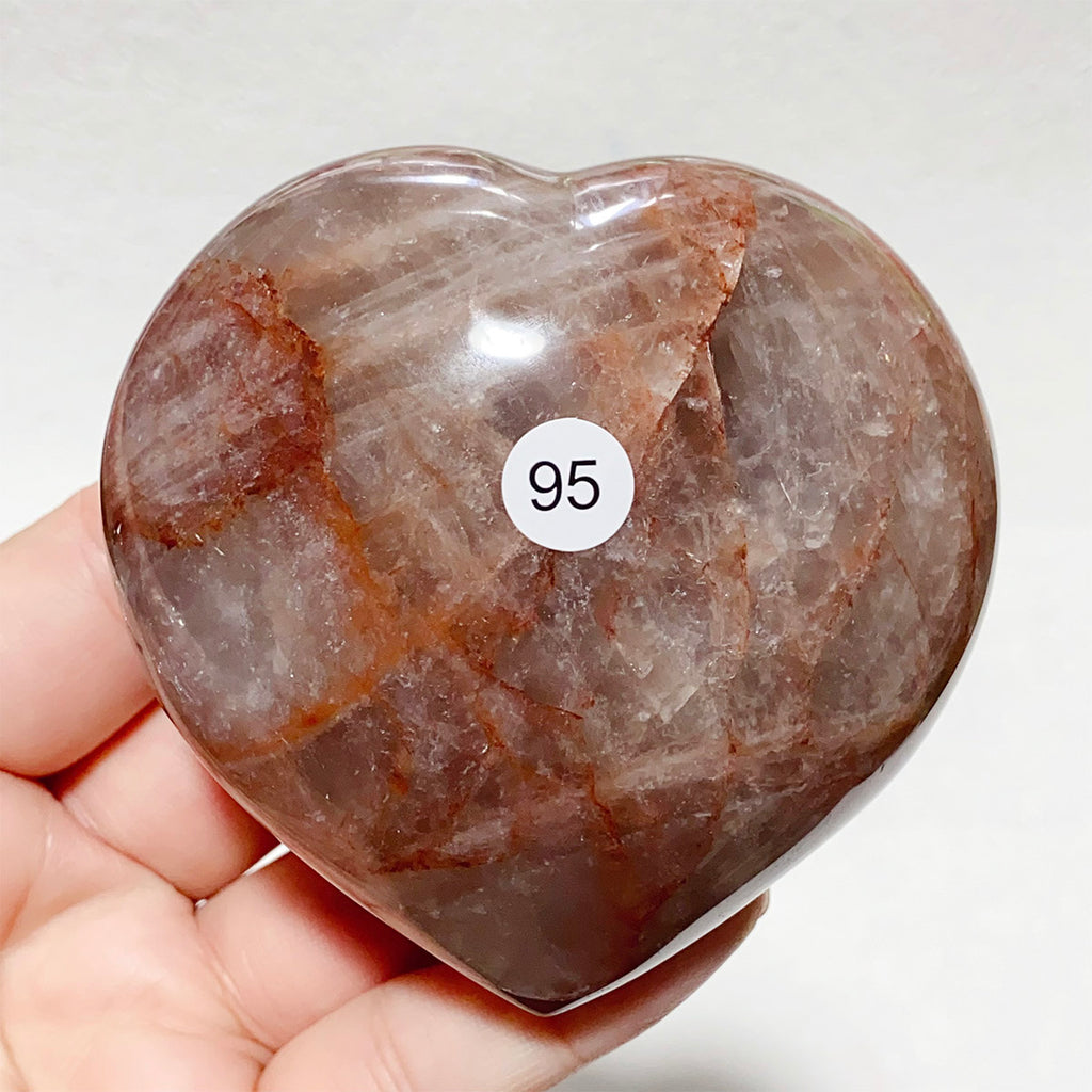 Crystal Fire Quartz Heart