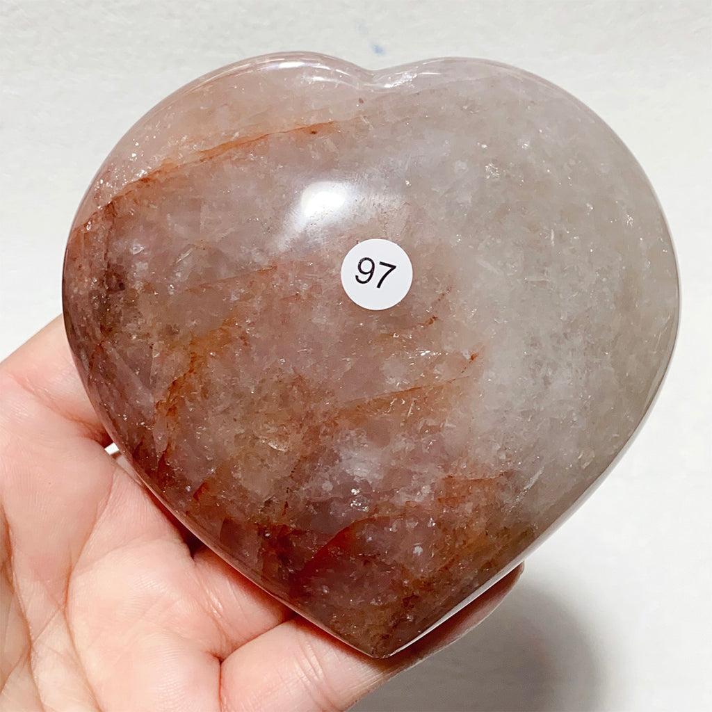 Crystal Fire Quartz Heart