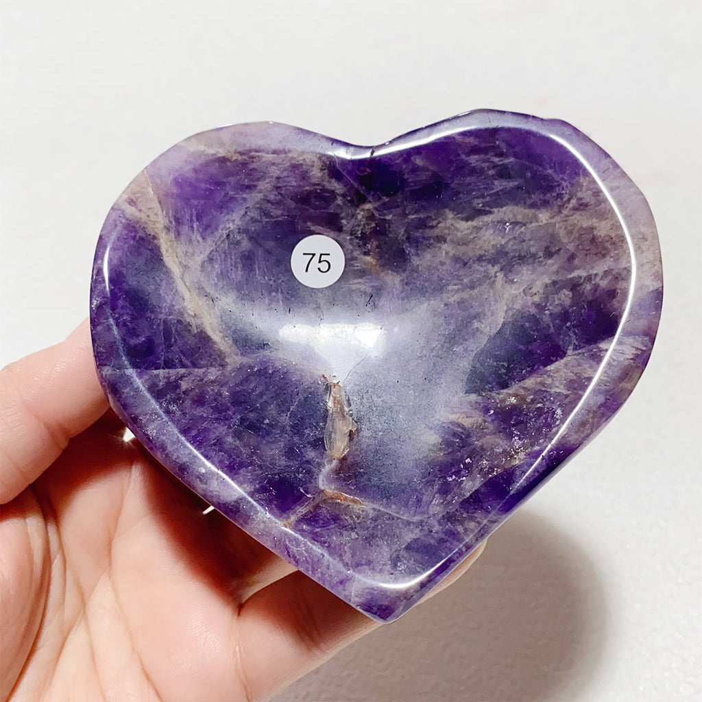 Dream Amethyst Moon-shaped Crystal Bowl