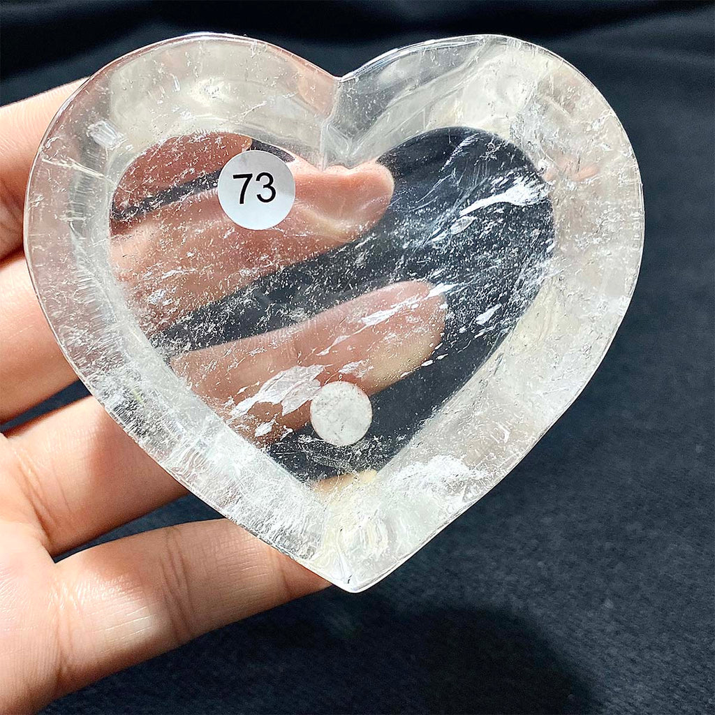 Clear Quartz Crystal Heart Bowl