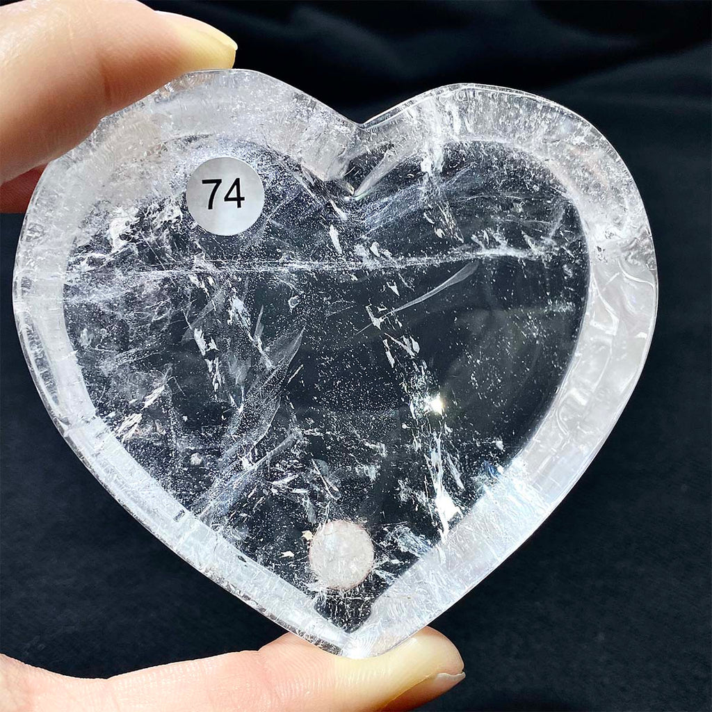 Clear Quartz Crystal Heart Bowl