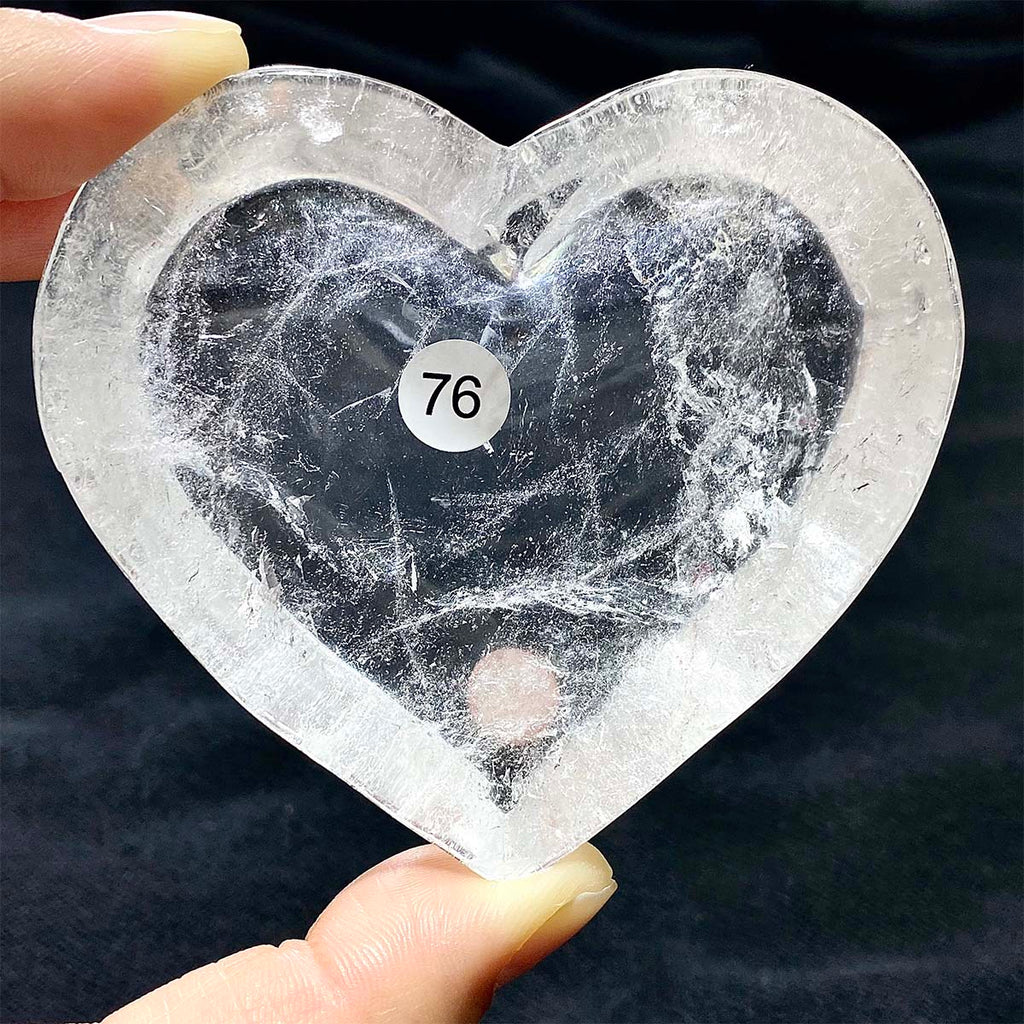 Clear Quartz Crystal Heart Bowl