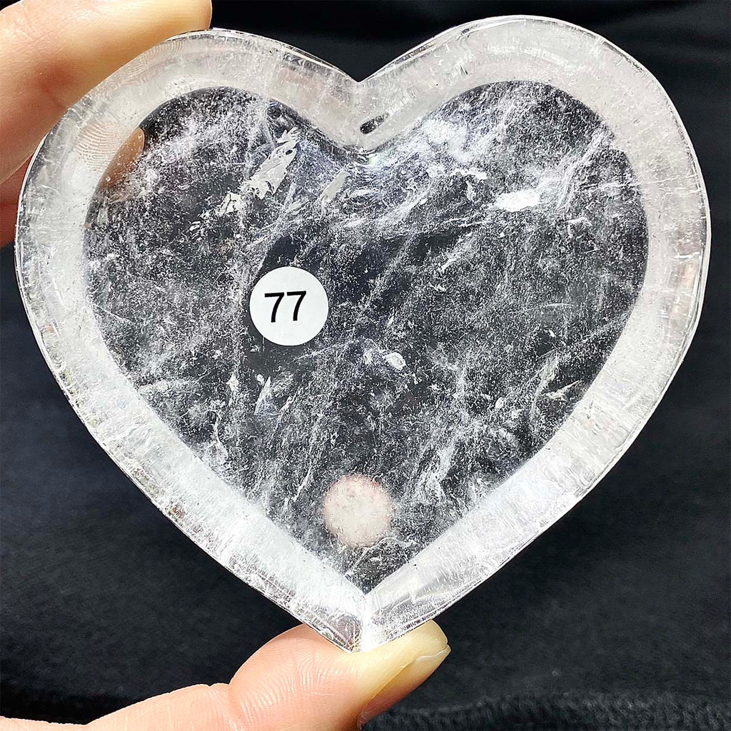 Clear Quartz Crystal Heart Bowl