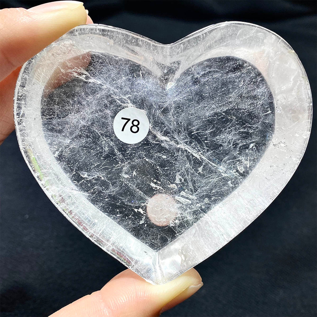 Clear Quartz Crystal Heart Bowl