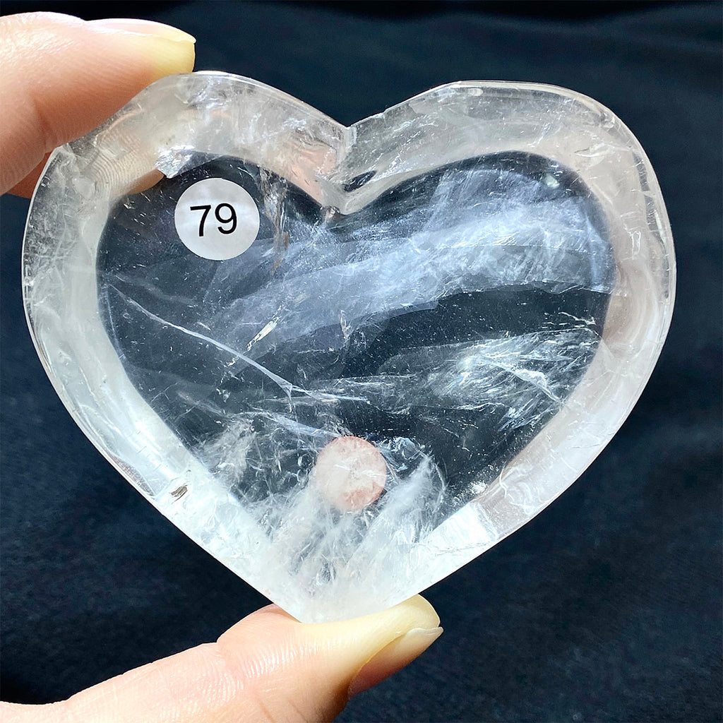 Clear Quartz Crystal Heart Bowl