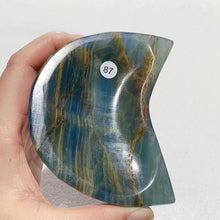 Load image into Gallery viewer, Blue Onxy Crystal Moon Shaped Bowl