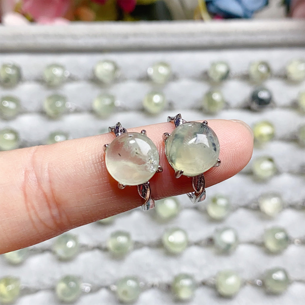 Crystal Prehnite  Adjustable Rings $10/3PCS