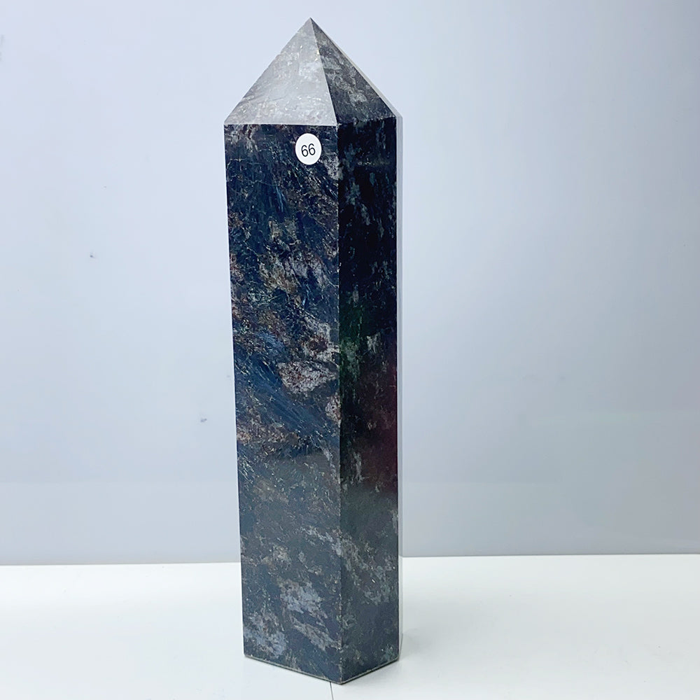 Astrophyllite Tower Reiki Crystal Healing Fireworks Energy Stone Ornament for Home Decor