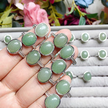 Load image into Gallery viewer, Green Aventurine Crystal Adjustable Rings $10/3PCS