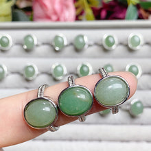 Load image into Gallery viewer, Green Aventurine Crystal Adjustable Rings $10/3PCS