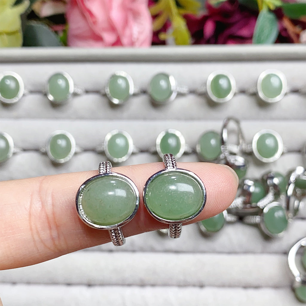 Green Aventurine Crystal Adjustable Rings $10/3PCS