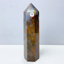 Load image into Gallery viewer, Moss Agate Crystal Tower Stone Meditation Spiritual Healing Crystals Feng Shui Room Decortion