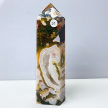 Load image into Gallery viewer, Moss Agate Crystal Tower Stone Meditation Spiritual Healing Crystals Feng Shui Room Decortion