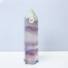 Load image into Gallery viewer, Silk Fluorite Tower Reiki Crystal Healing Energy Gemstone Quartz Home Ornaments