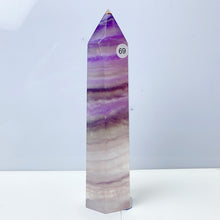 Load image into Gallery viewer, Silk Fluorite Tower Reiki Crystal Healing Energy Gemstone Quartz Home Ornaments