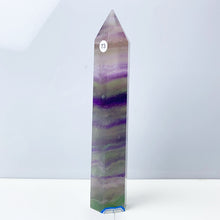 Load image into Gallery viewer, Silk Fluorite Tower Reiki Crystal Healing Energy Gemstone Quartz Home Ornaments