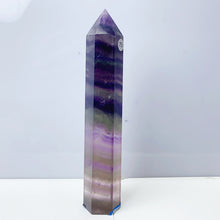 Load image into Gallery viewer, Silk Fluorite Tower Reiki Crystal Healing Energy Gemstone Quartz Home Ornaments