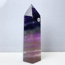 Load image into Gallery viewer, Silk Fluorite Tower Reiki Crystal Healing Energy Gemstone Quartz Home Ornaments