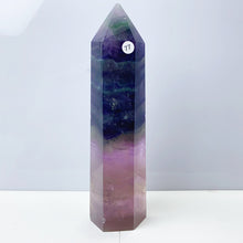 Load image into Gallery viewer, Silk Fluorite Tower Reiki Crystal Healing Energy Gemstone Quartz Home Ornaments