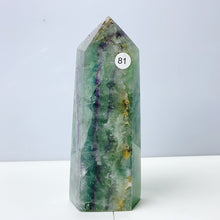 Load image into Gallery viewer, Silk Fluorite Tower Reiki Crystal Healing Energy Gemstone Quartz Home Ornaments