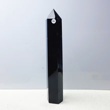 Load image into Gallery viewer, Black Obsidian Tower Chakra Yoga Healing Crystal Wand Column Mineral Stone Home Decoration