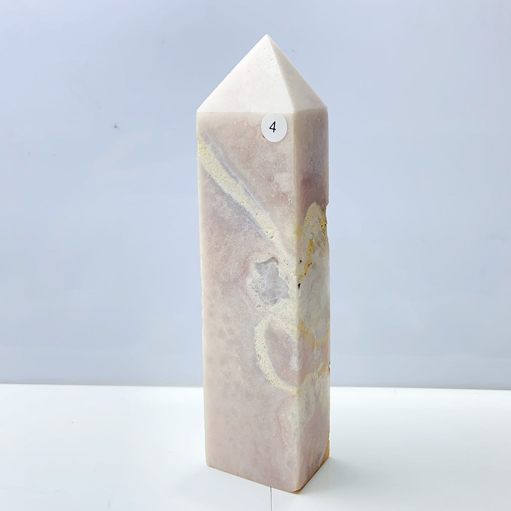 Pink Amethyst Tower Reiki Crystal Healing Stone Feng Shui Fashion Home Ornament