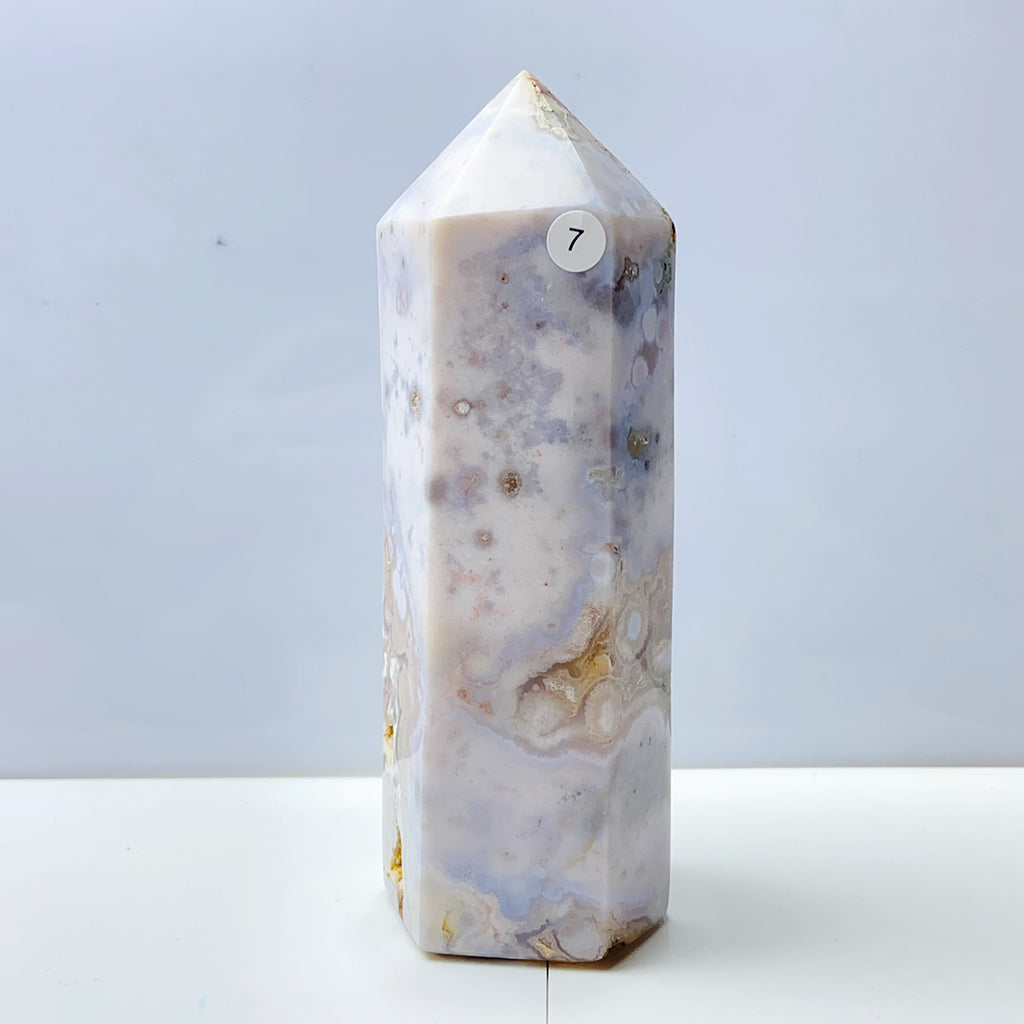 Pink Amethyst Tower Reiki Crystal Healing Stone Feng Shui Fashion Home Ornament