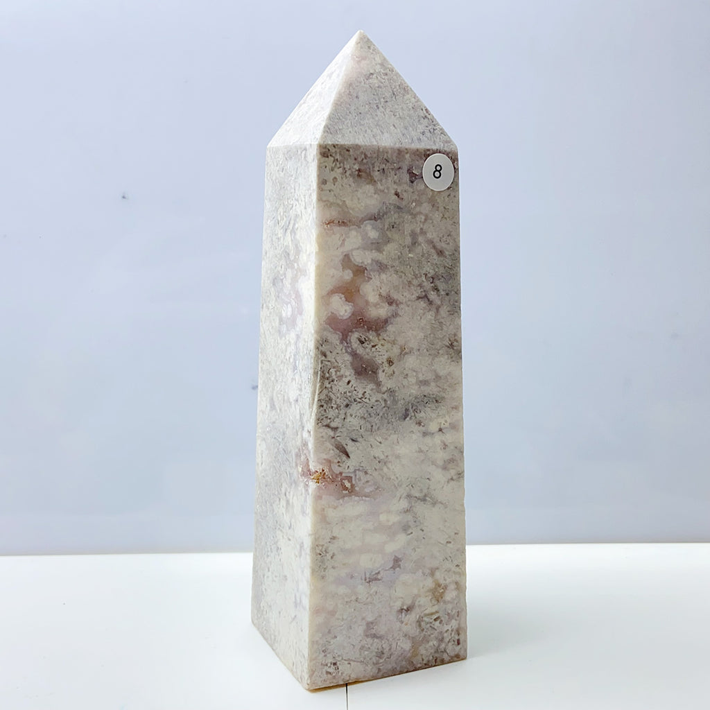 Pink Amethyst Tower Reiki Crystal Healing Stone Feng Shui Fashion Home Ornament