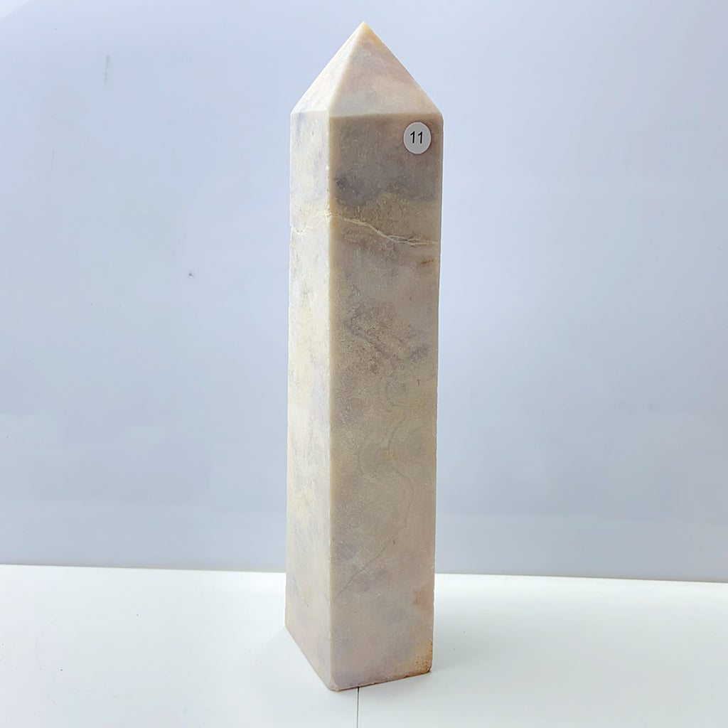 Pink Amethyst Tower Reiki Crystal Healing Stone Feng Shui Fashion Home Ornament