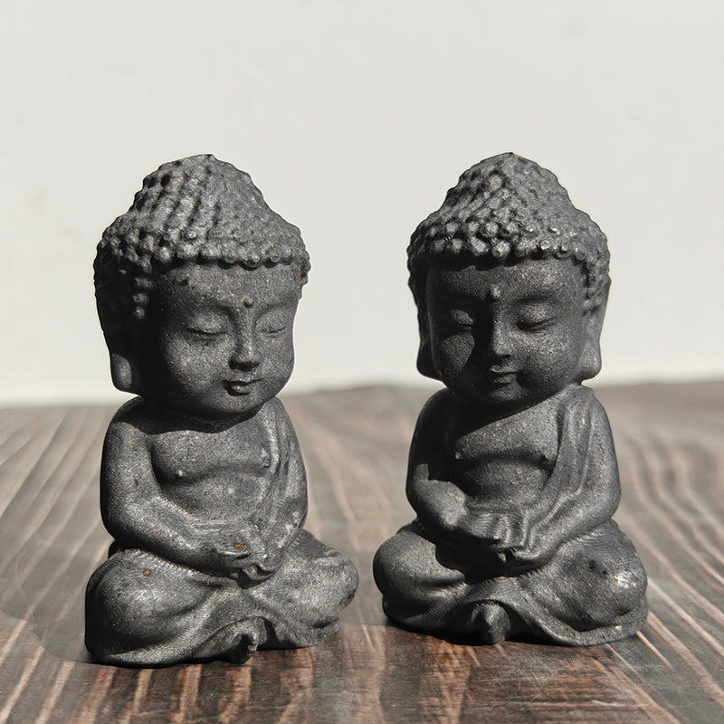 Shungite Baby Buddha Carvings