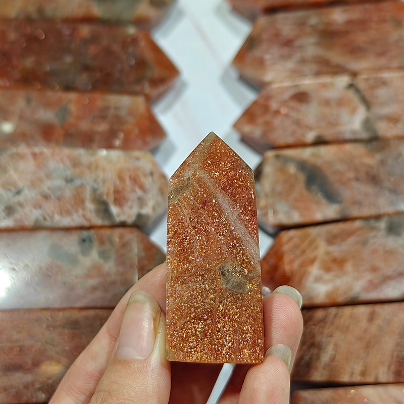 Natural Golden Strawberry Quartz Tower