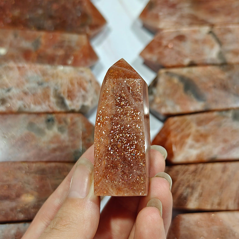 Natural Golden Strawberry Quartz Tower