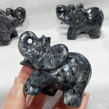 Load image into Gallery viewer, Natural Larvikite Elephant Carvings Crystal Decoration