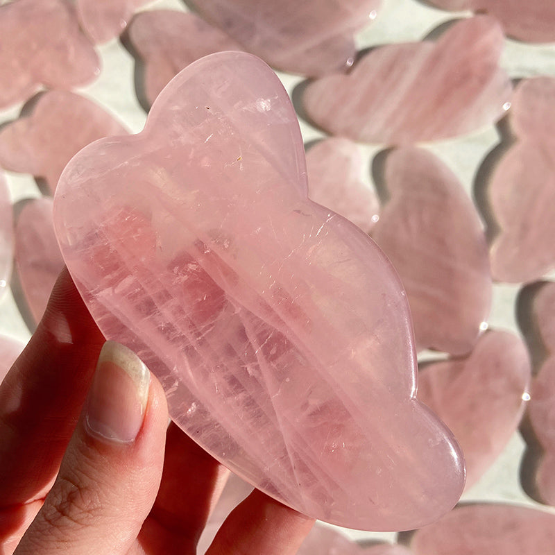 Natural Rose Quartz Gua Sha Massage