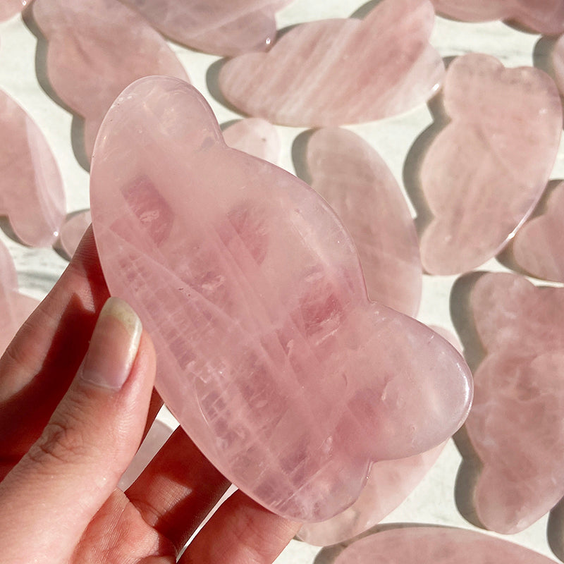 Natural Rose Quartz Gua Sha Massage