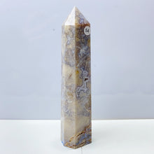 Load image into Gallery viewer, Blue Flower Agate Tower Energy Polished Healing Reiki Stone Home Decorations