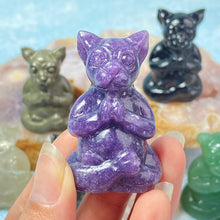 Load image into Gallery viewer, Crystal Yoga Leopard Carvings Crystal Ornament