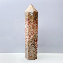 Load image into Gallery viewer, Leopard Skin Wand Tower Reiki Crystal Healing Stones Mineral Home Decoration