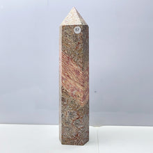 Load image into Gallery viewer, Leopard Skin Wand Tower Reiki Crystal Healing Stones Mineral Home Decoration