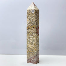 Load image into Gallery viewer, Leopard Skin Wand Tower Reiki Crystal Healing Stones Mineral Home Decoration