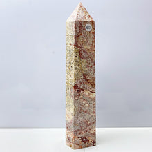 Load image into Gallery viewer, Leopard Skin Wand Tower Reiki Crystal Healing Stones Mineral Home Decoration