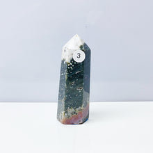 Load image into Gallery viewer, Ocean Jasper Tower Crystal Energy Stone Ornament Reiki Healing Garden Decorations