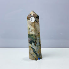 Load image into Gallery viewer, Ocean Jasper Tower Crystal Energy Stone Ornament Reiki Healing Garden Decorations