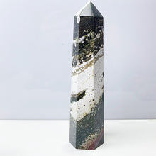 Load image into Gallery viewer, Ocean Jasper Tower Crystal Energy Stone Ornament Reiki Healing Garden Decorations