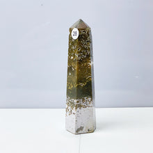 Load image into Gallery viewer, Ocean Jasper Tower Crystal Energy Stone Ornament Reiki Healing Garden Decorations