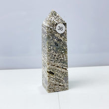 Load image into Gallery viewer, Ocean Jasper Tower Crystal Energy Stone Ornament Reiki Healing Garden Decorations