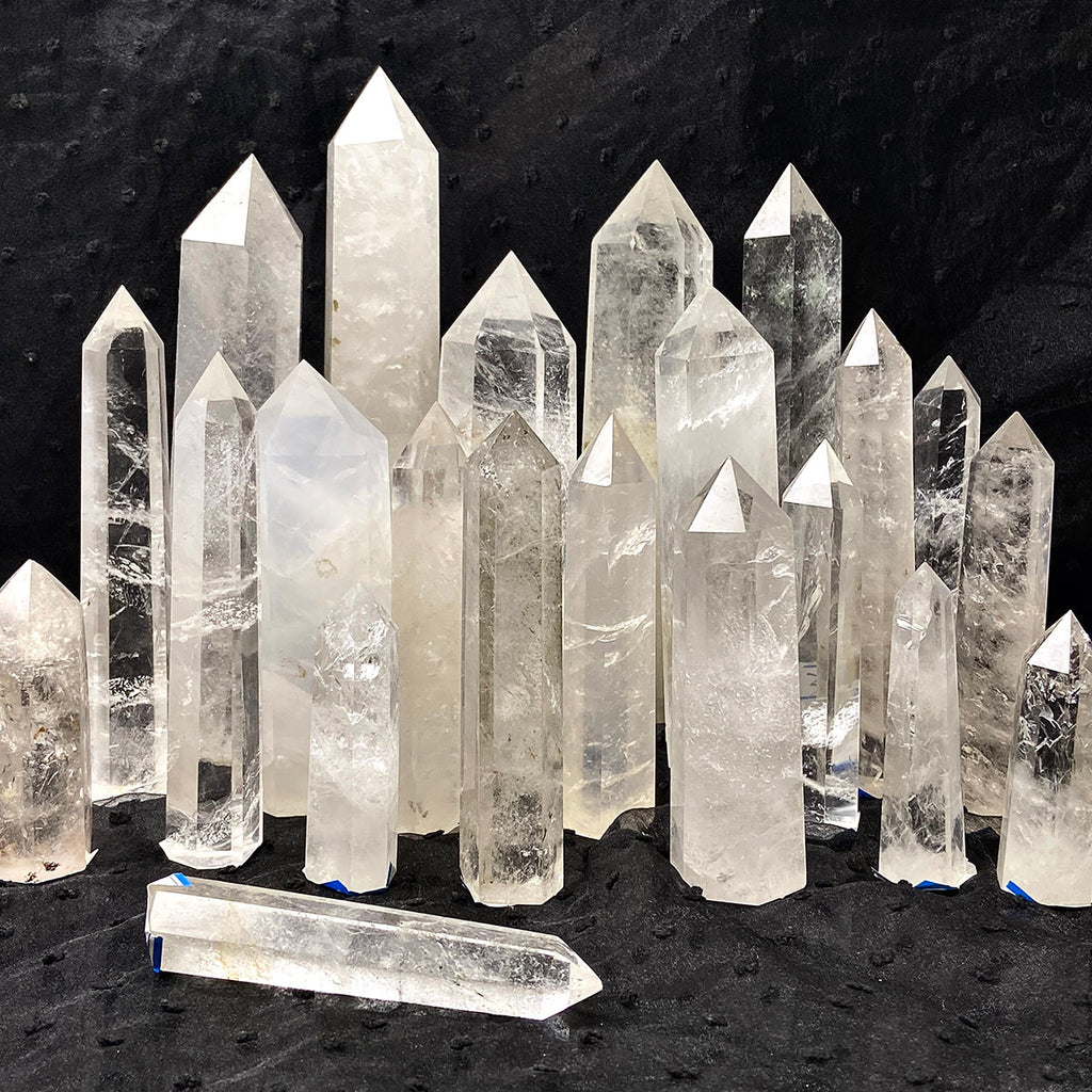 Clear Quartz Tower Reiki Wichcraft Energy Crystal Wand Minerals Home Decoration