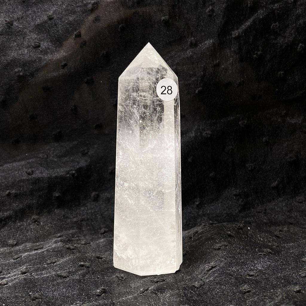 Clear Quartz Tower Reiki Wichcraft Energy Crystal Wand Minerals Home Decoration